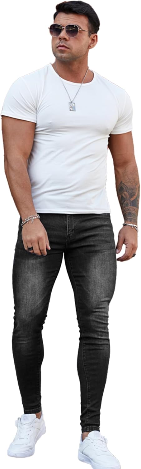 Mens Slim Fit Ripped Jeans