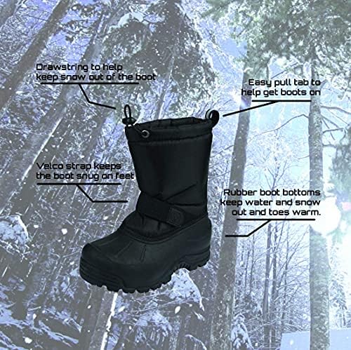 Frosty Kids Winter Boots Mitten Set Warm Waterproof Perfect for Snow Ice