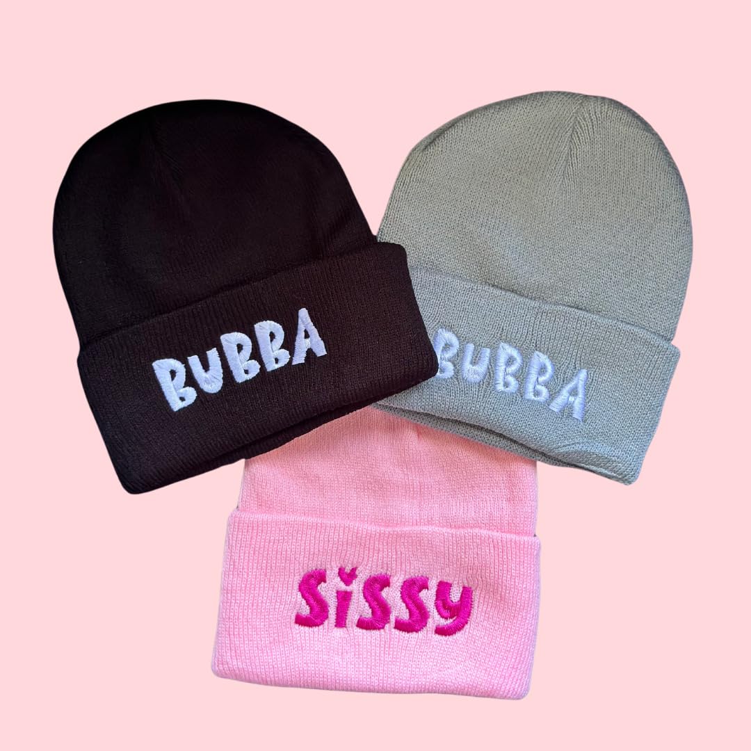 Matching Sibling Winter Beanies - Big Brother and Little Sister