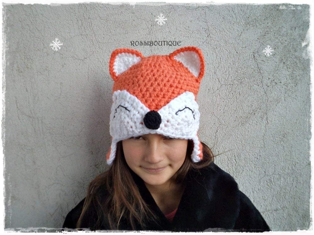 Handmade Crochet Baby Fox Hat