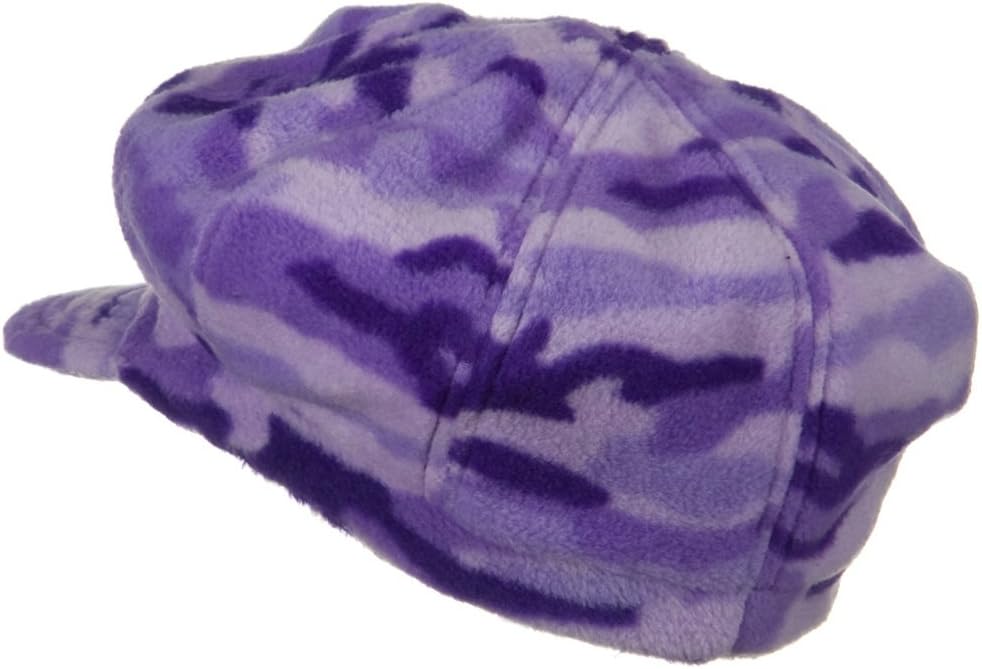 Camo Fleece Newsboy Hat