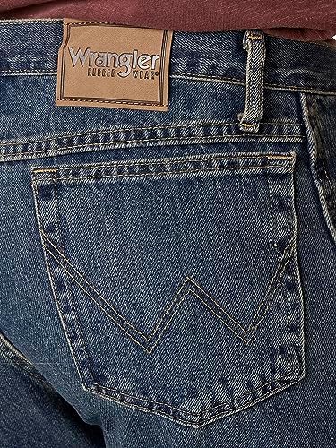 Relaxed Straight Fit Mens Jeans Wrangler Rugged Wear