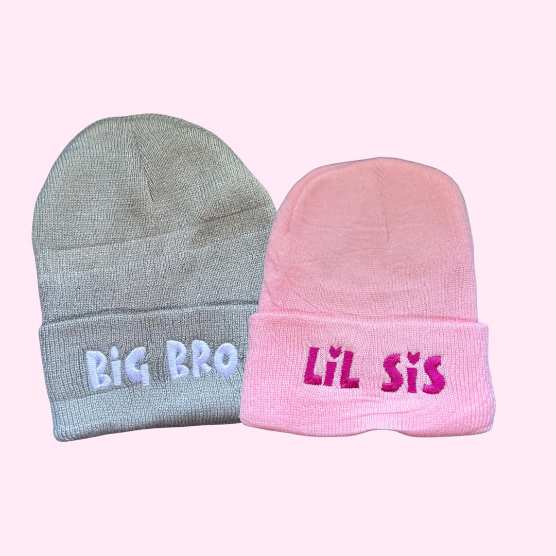 Matching Sibling Beanies for Big Brother Little Sis