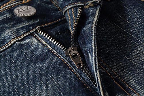ZLZ Ripped Slim Fit Jeans for Men