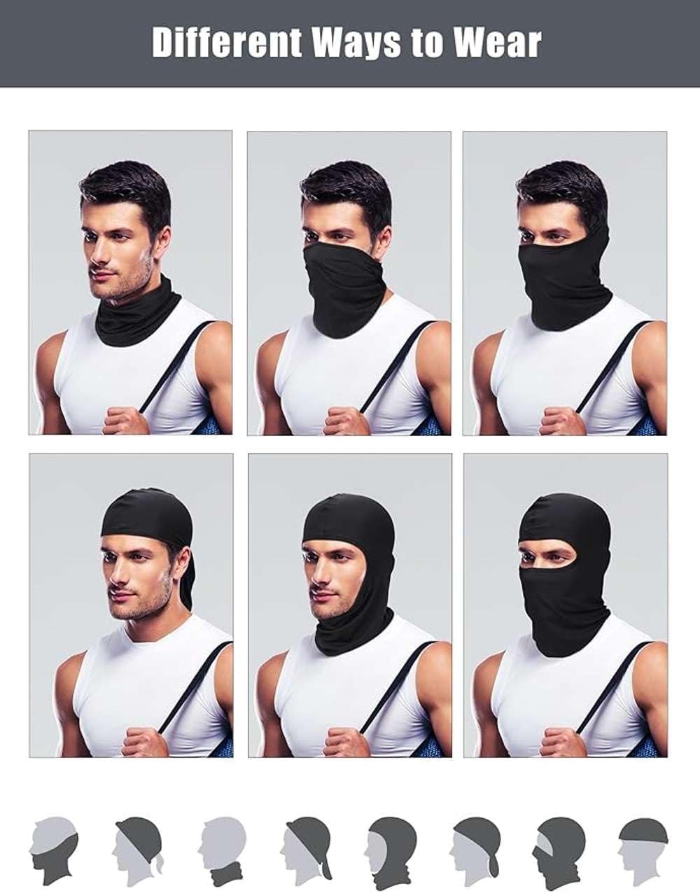 Echinodon Kids Balaclava Windproof Ski Mask UV Protection Full Head Mask