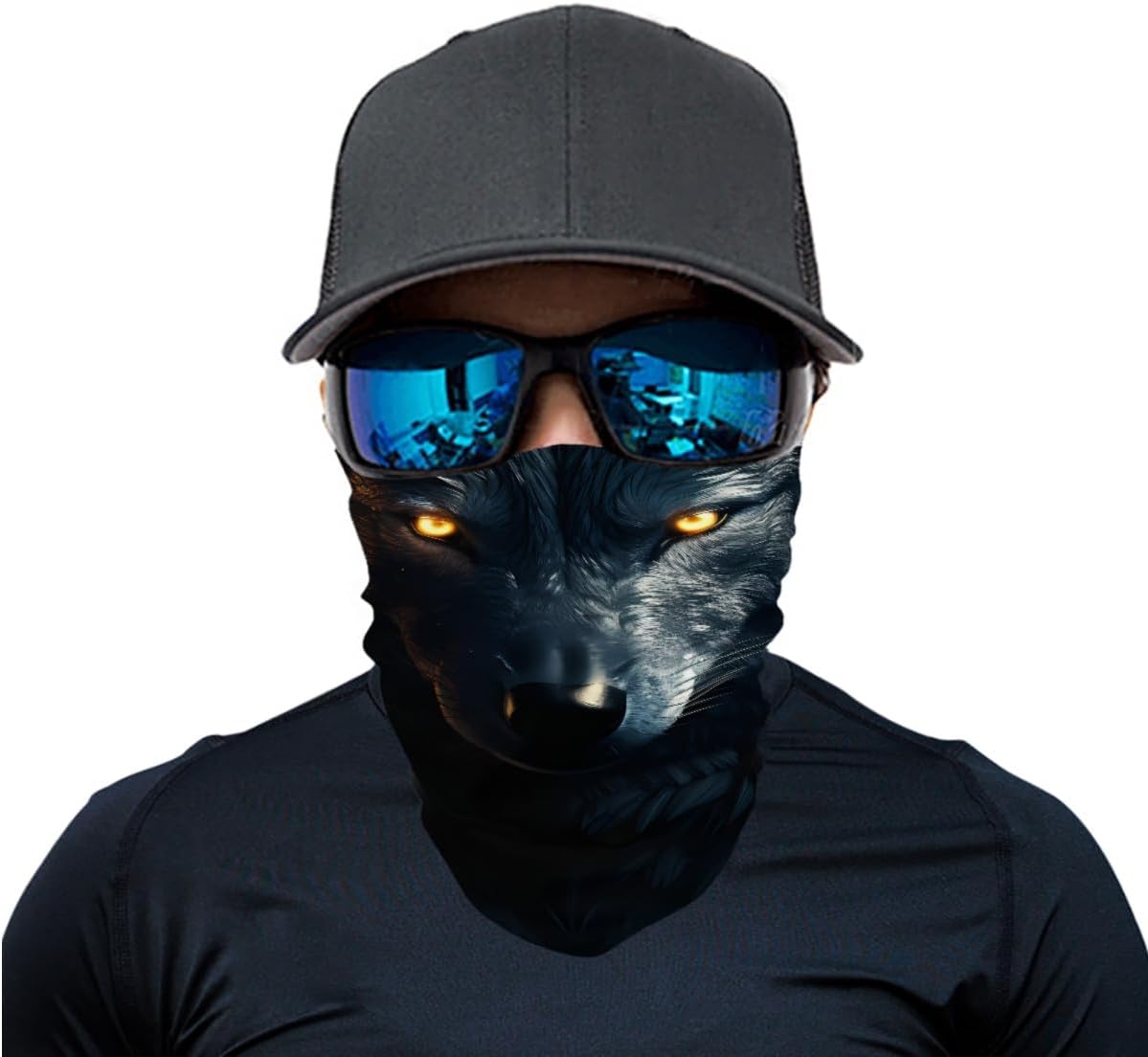 Cool Wolf Lion Print Face Mask Bandana for Men Women