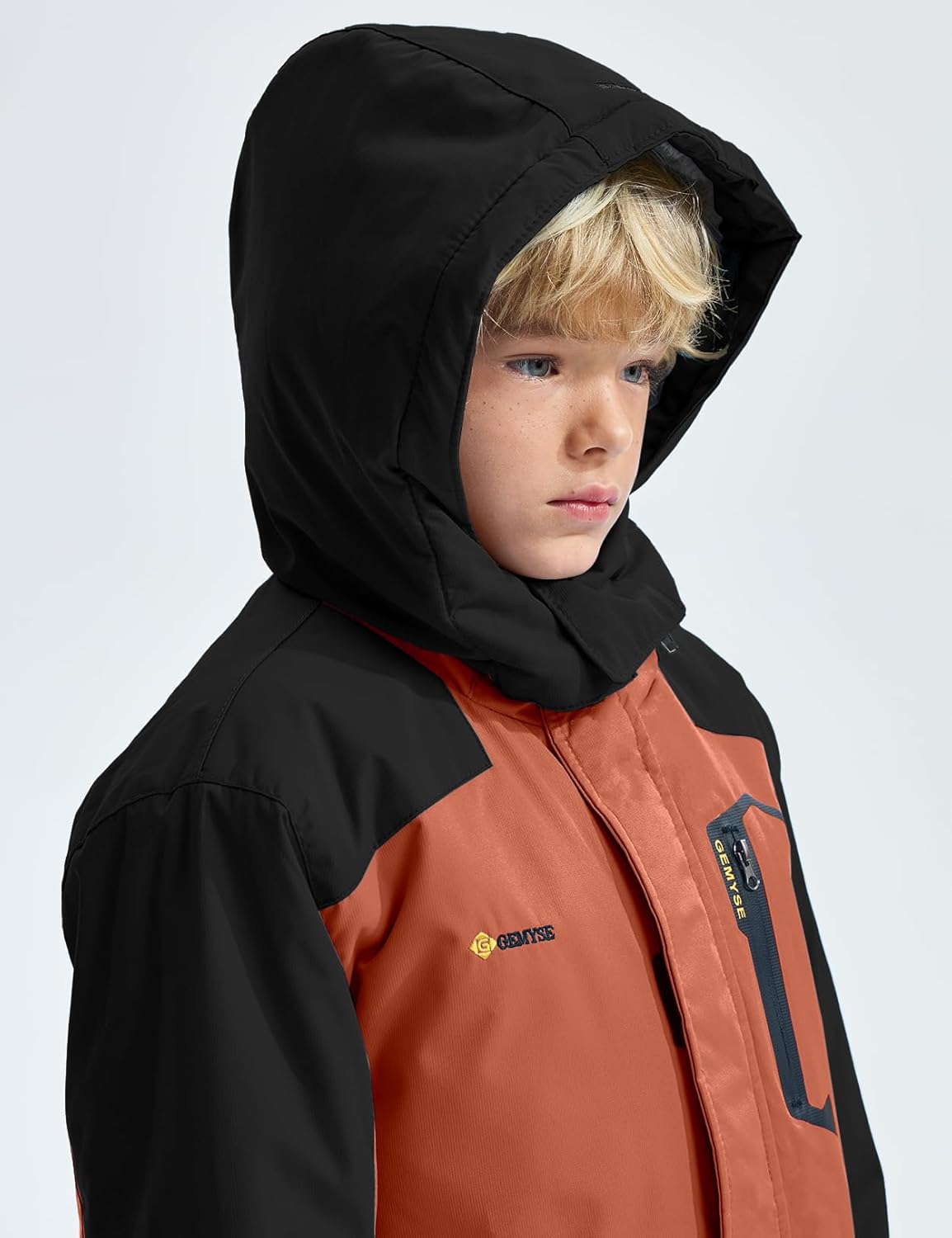 GEMYSE Boys Ski Waterproof Windproof Jacket