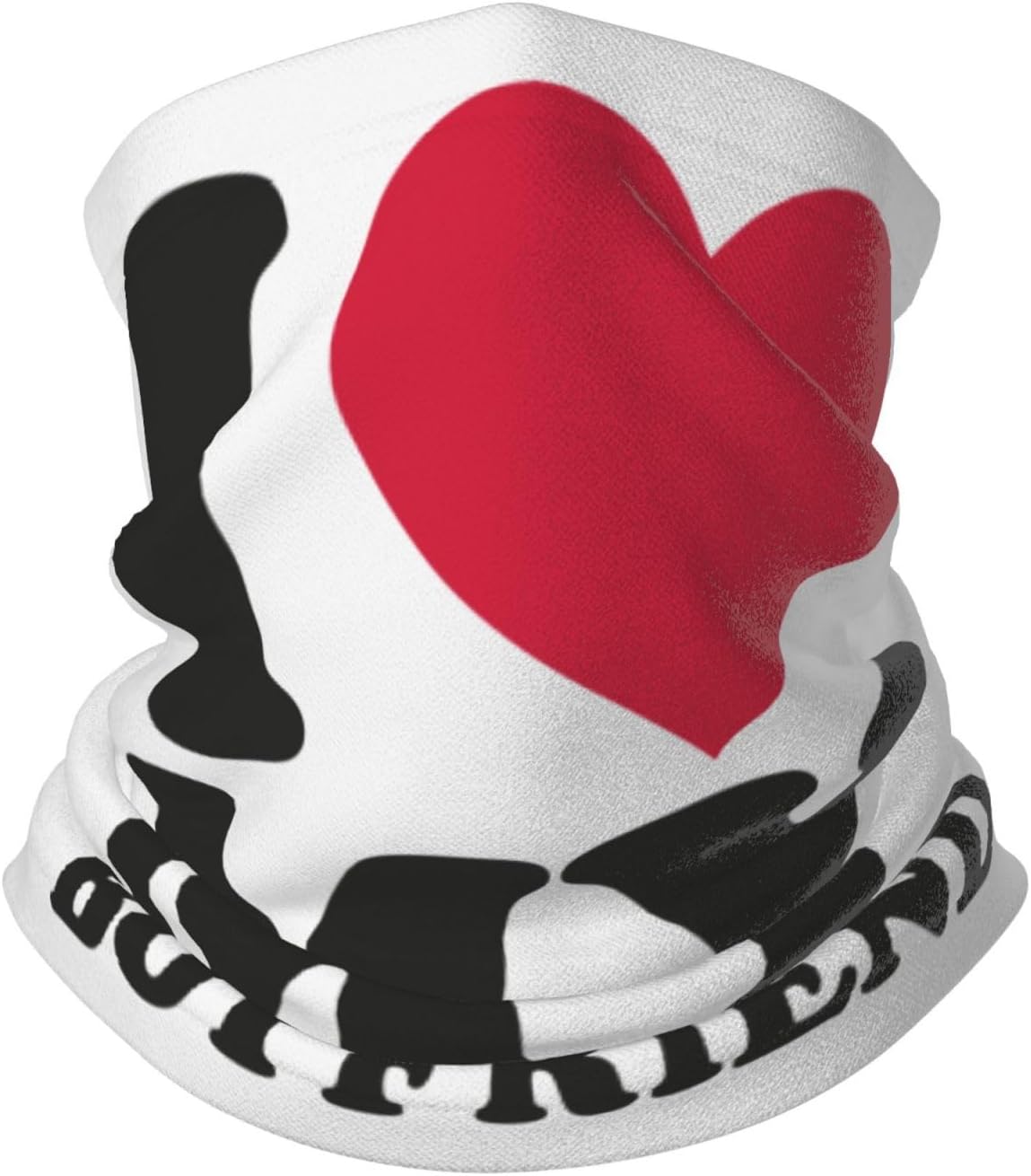 I Love My Boyfriend Shield Scarf Balaclava Half Mask