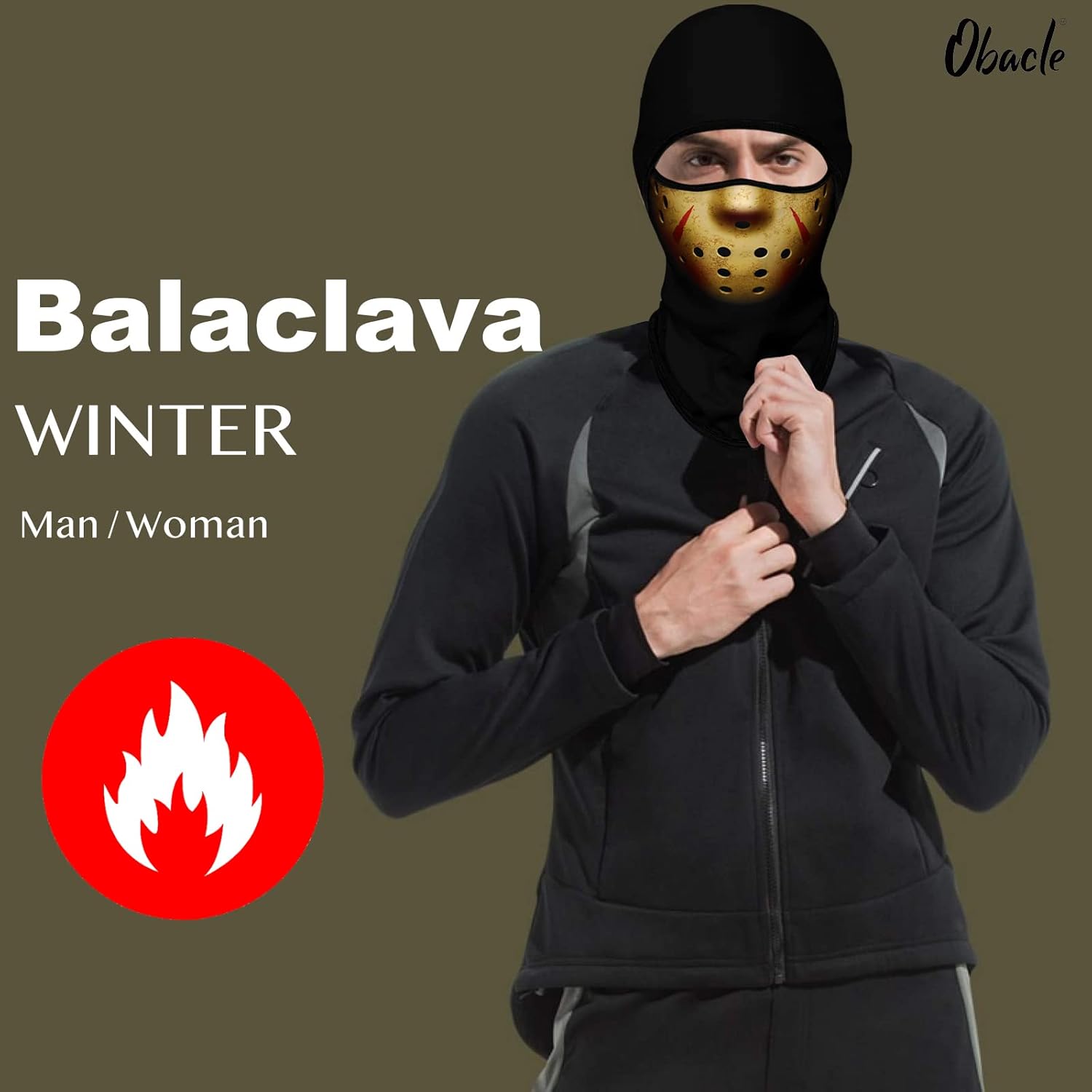 Obacle Balaclava Face Mask for Winter Men Women