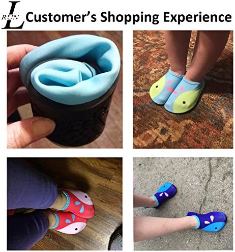 L-RUN Toddler Water Shoes Barefoot for Beach Pool Surfing Yoga