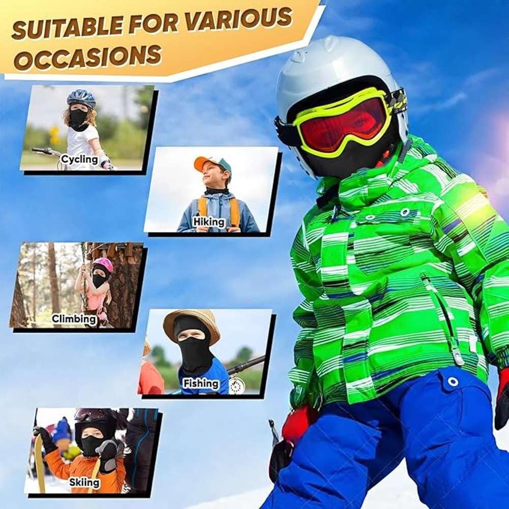 Echinodon Kids Balaclava Windproof Ski Mask UV Protection Full Head Mask