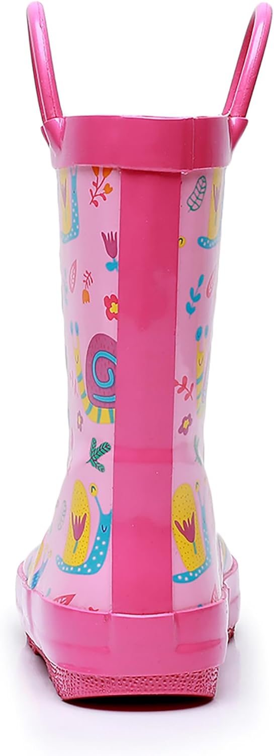 Waterproof Kids Rain Boots Fun and Easy to Wear