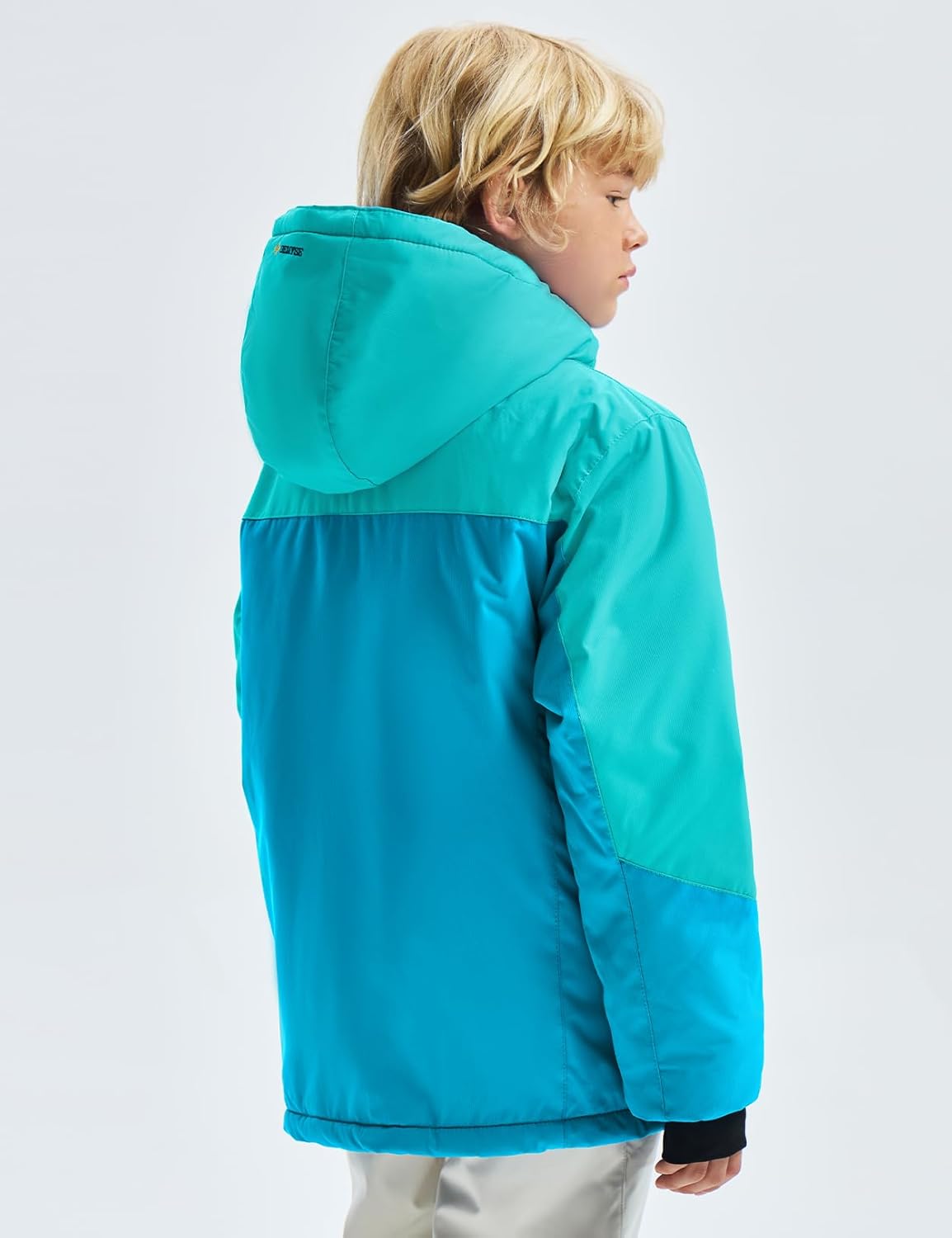 GEMYSE Boys Waterproof Ski Snow Jacket with Hooded Fleece