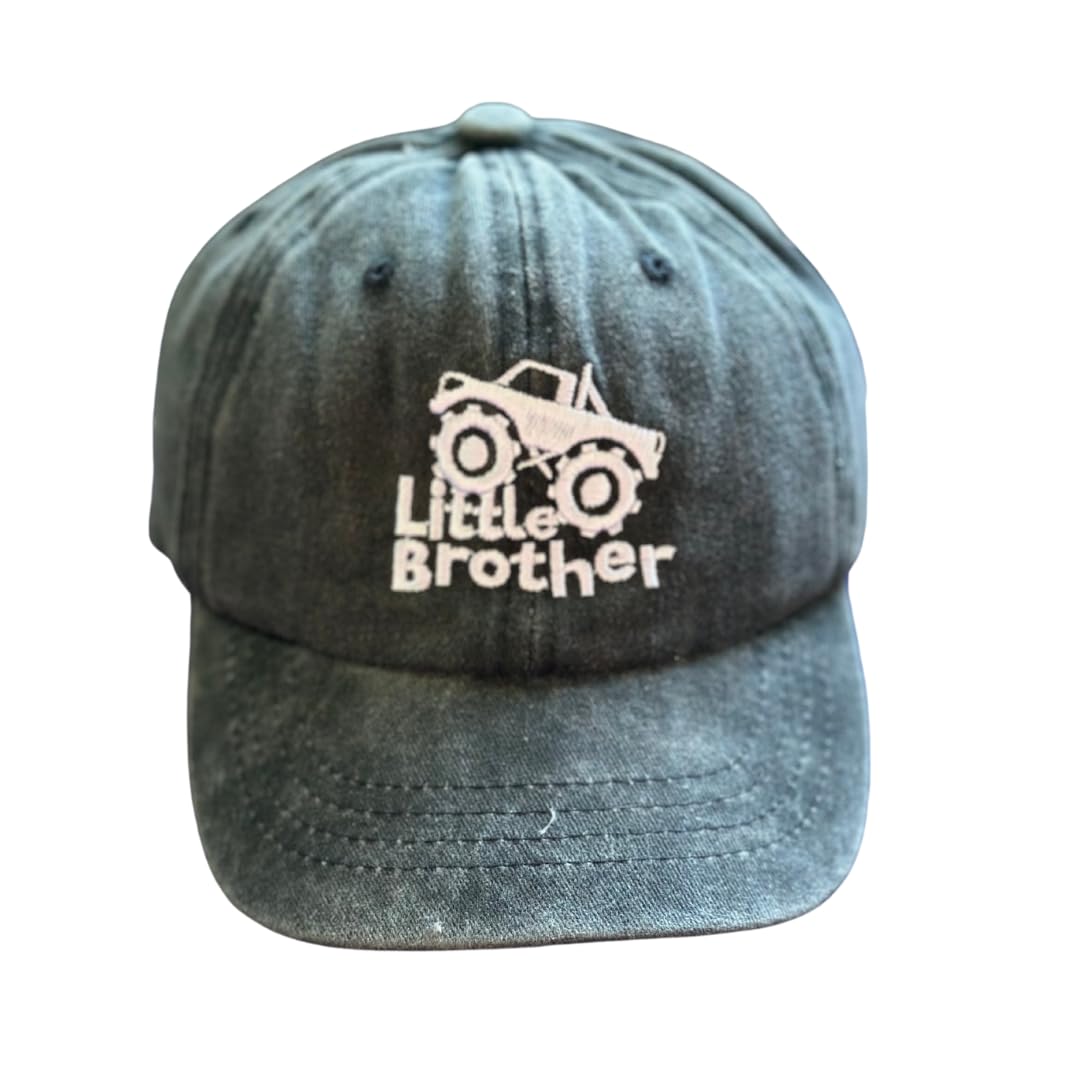 Monster Truck Big Brother Little Brother Snapback Embroidered Hat