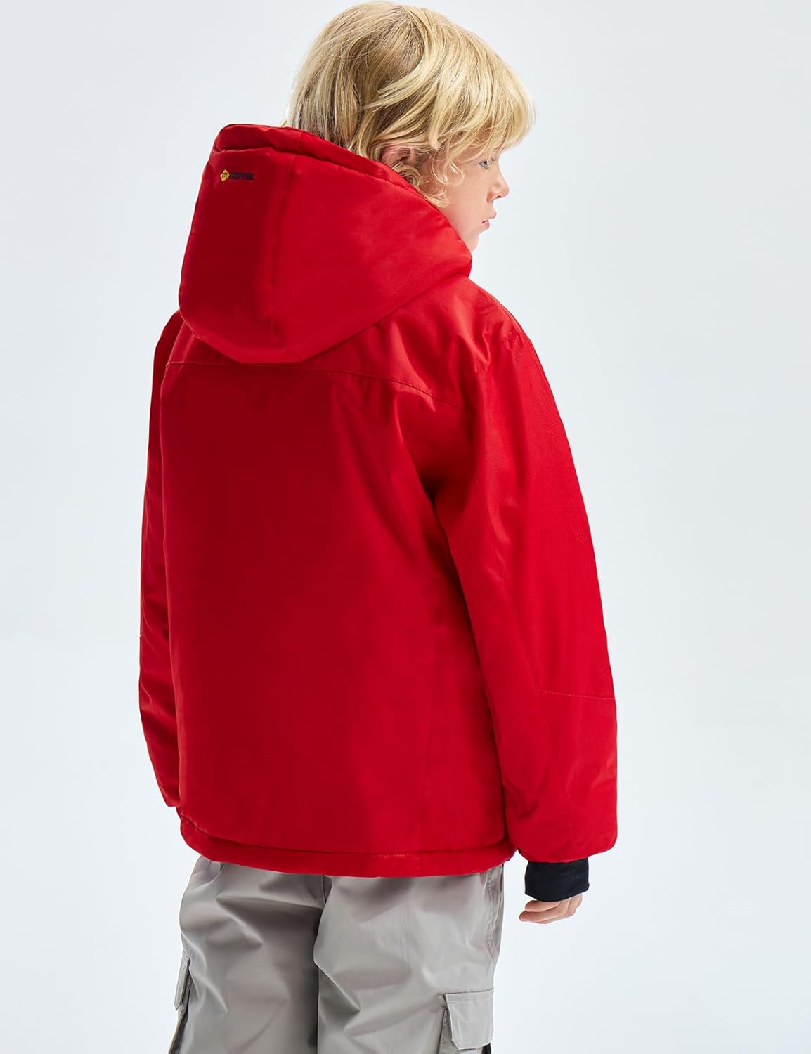 GEMYSE Boys Waterproof Ski Jacket with Hood and Pockets
