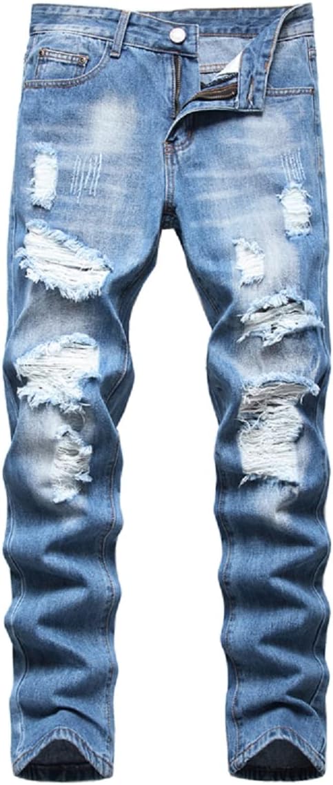 Liuhond Mens Ripped Distressed Washed Denim Jeans