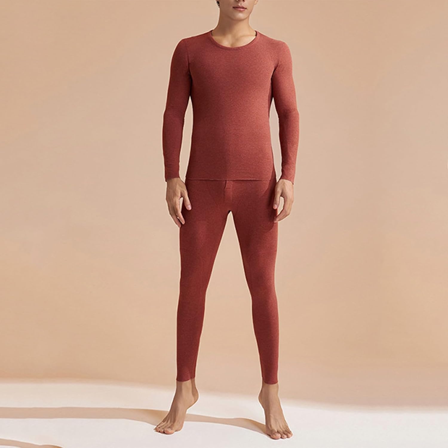 Vibrant Red Thermal Compression Pants for Men