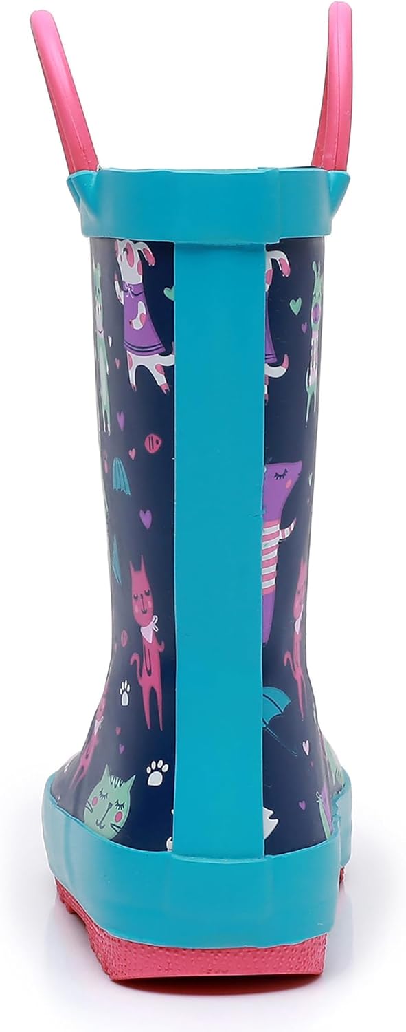 LANCDON Toddler Rain Boots for BoysGirls Waterproof Durable