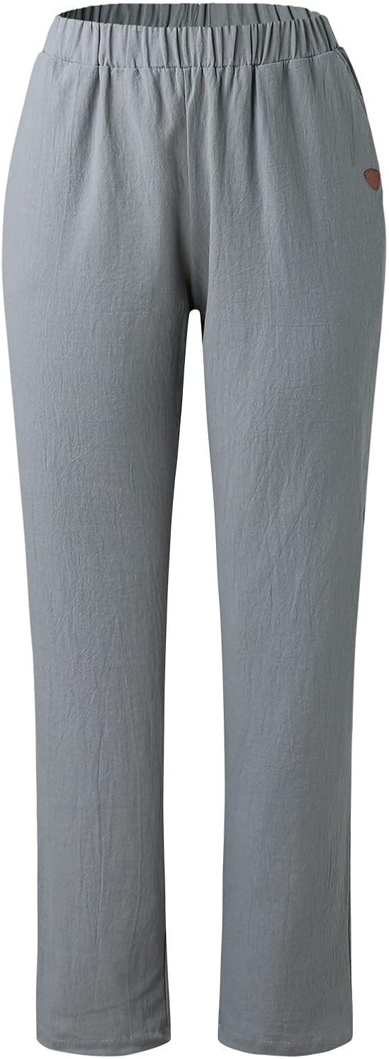 Summer High Waist Linen Palazzo Pants