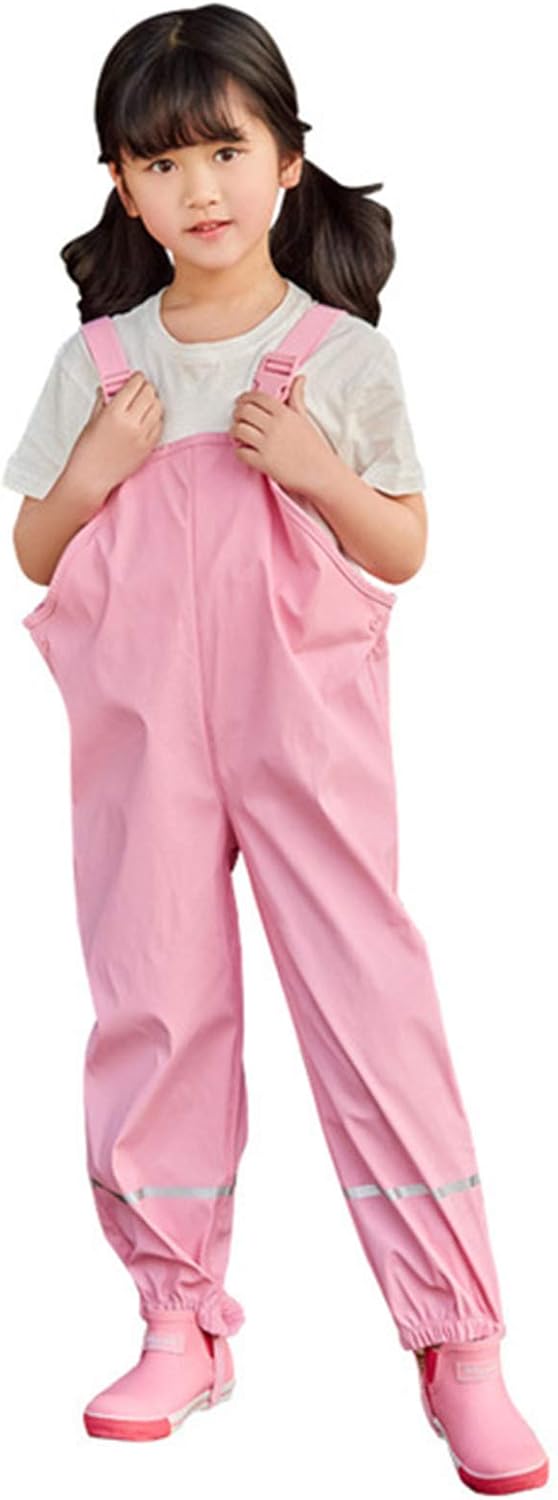Kids Waterproof Rain Pants mud-proof breathable adjust boys girls