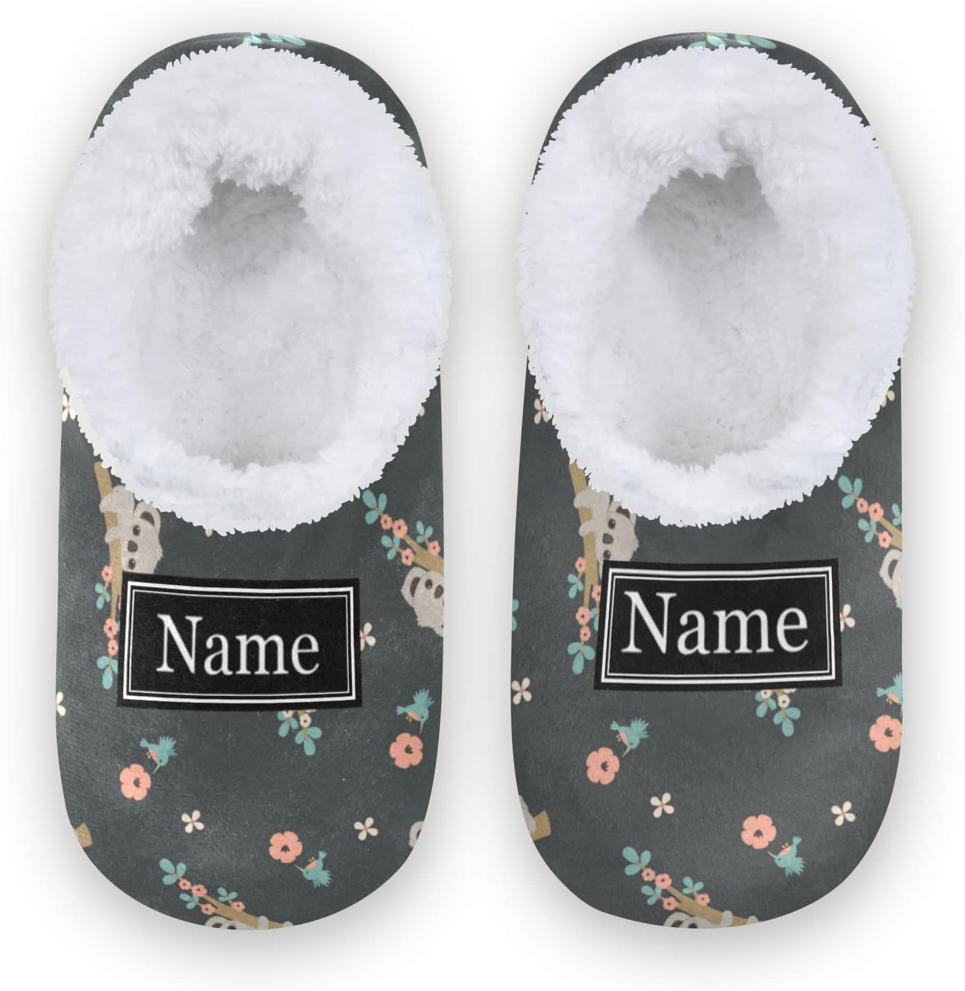 Custom Koala Red Flower Slippers Boys Girls Perfect for Kids