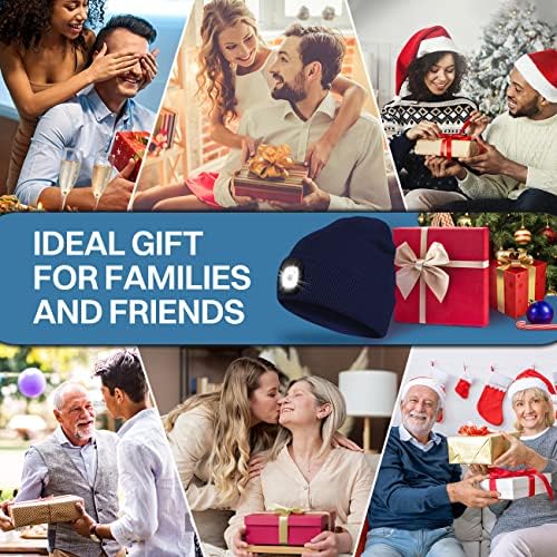 Bosttor LED Beanie Red Cozy Warm Rechargeable Perfect Tech Gift