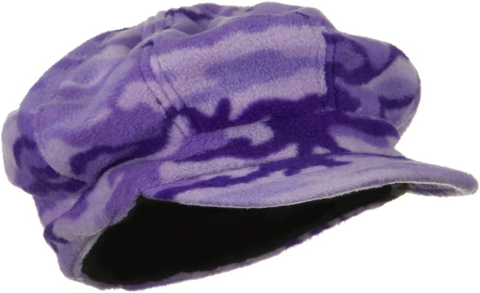 Camo Fleece Newsboy Hat