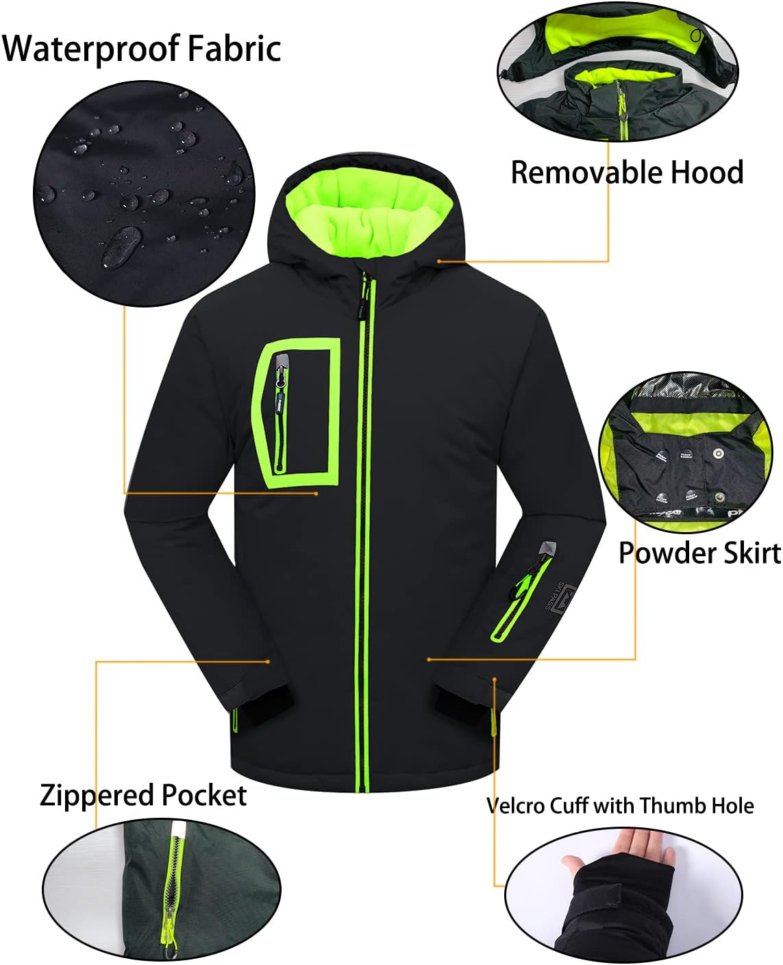 PHIBEE Big Boys Stay Dry waterproof jacket Perfect for