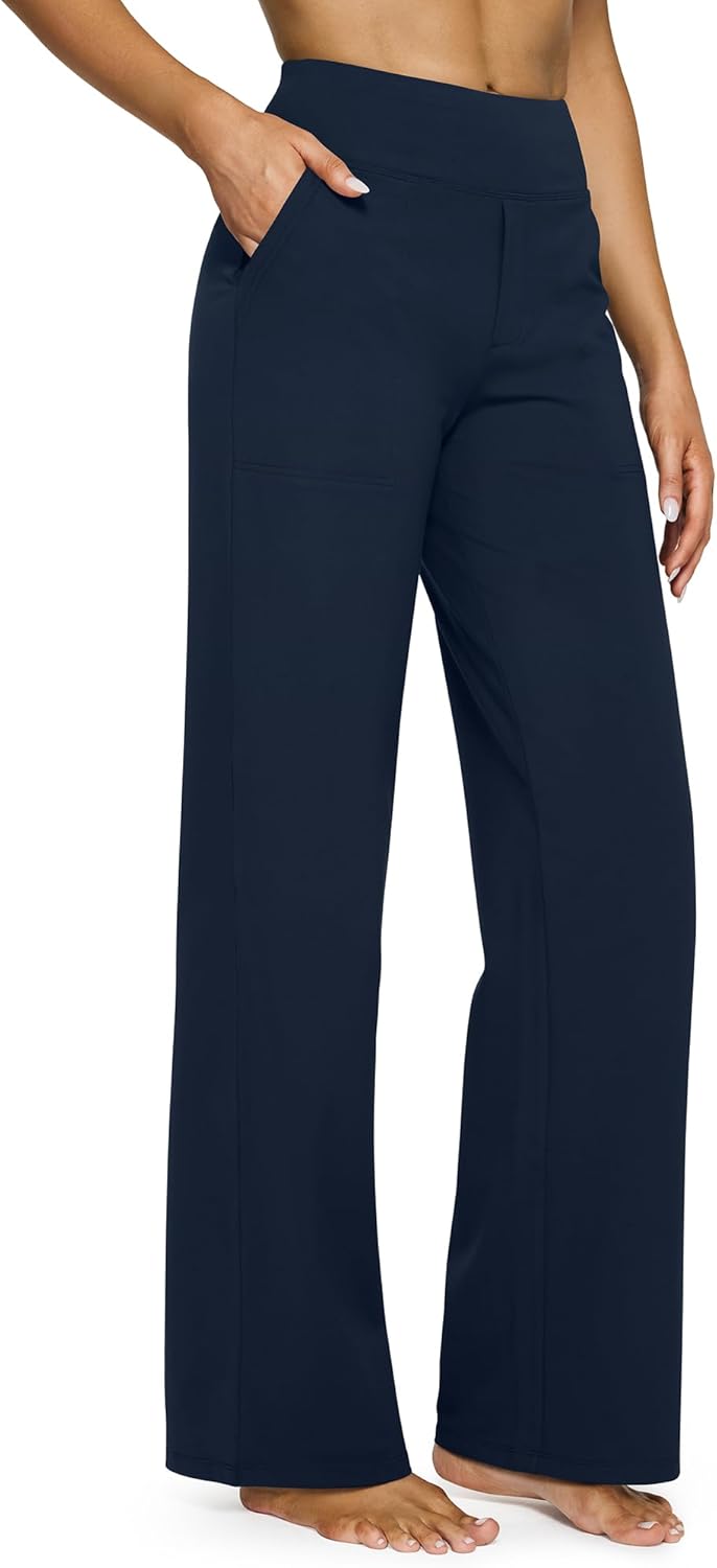 G4Free Yoga Pants Women Wide Leg Stretch Casual with Pockets