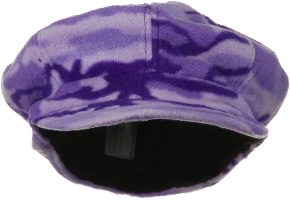 Camo Fleece Newsboy Hat