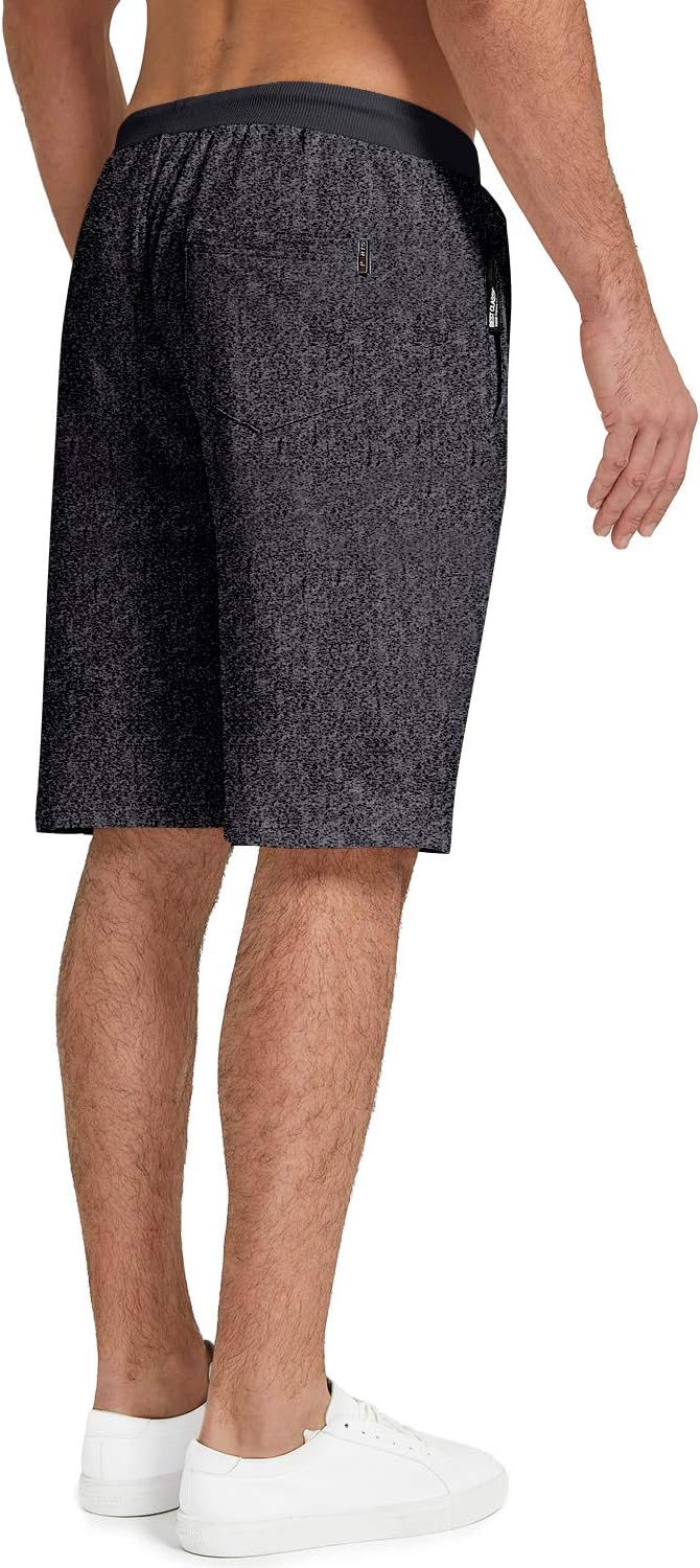 KUYIGO Mens Casual Drawstring Zipper Pockets Shorts