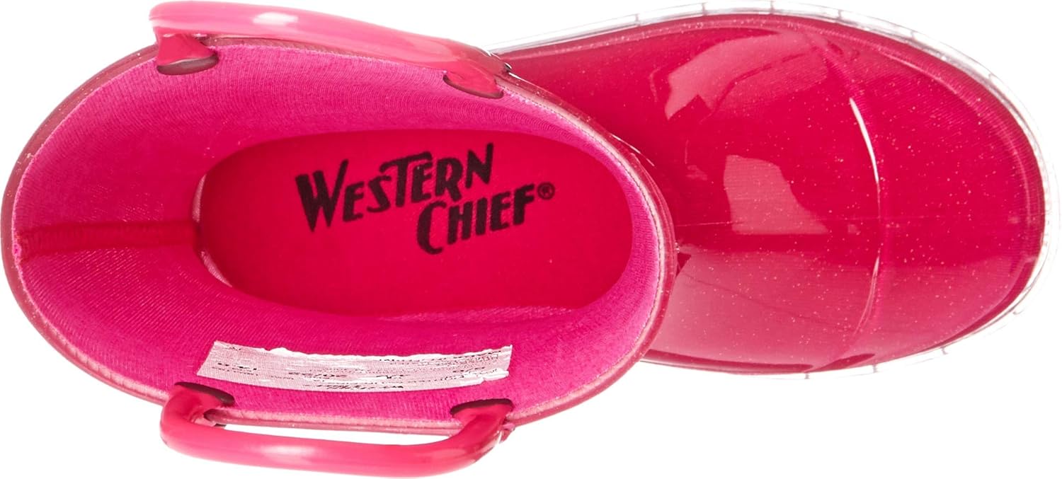 Western Chief Unisex-Child Kids Light Up Waterproof Rainboots with Handles