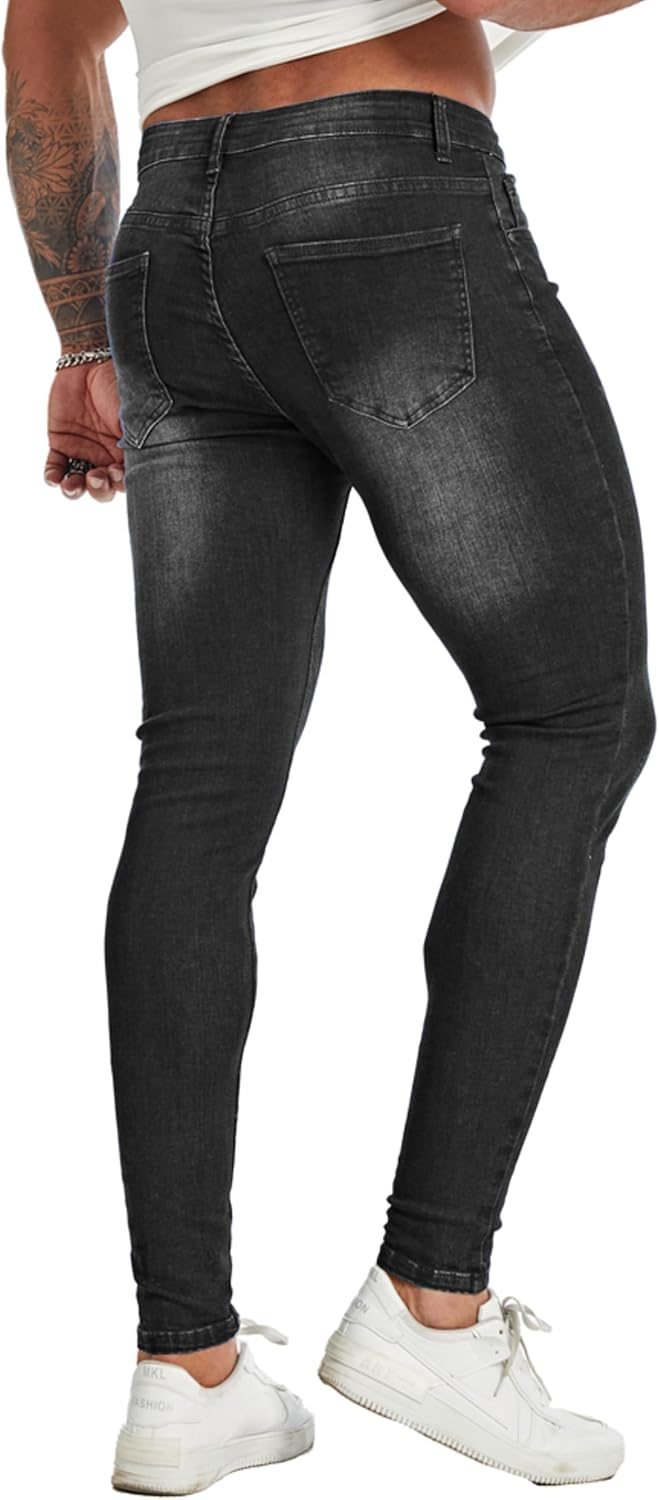 Mens Slim Fit Ripped Jeans