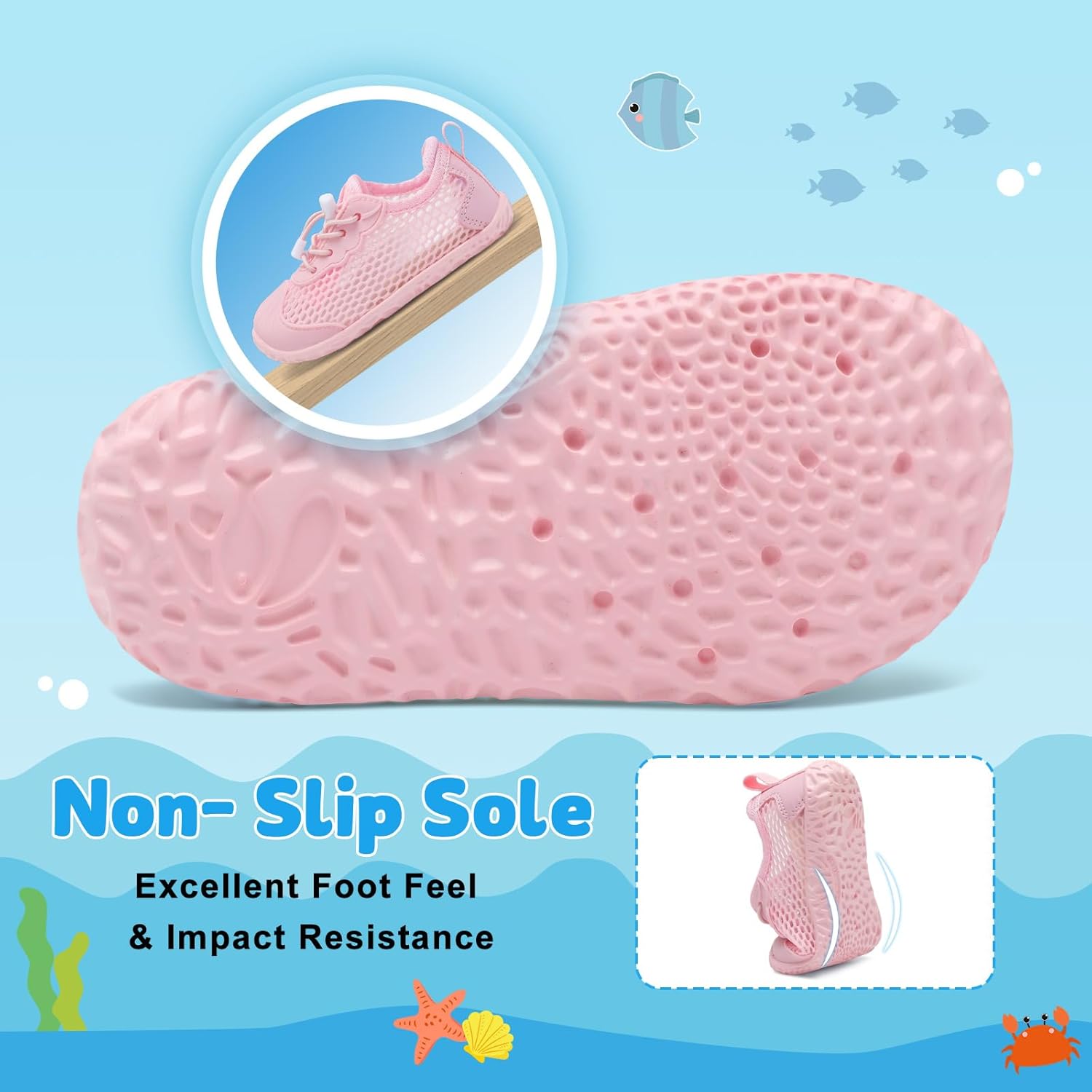 Barney Run Toddler Water Shoes Perfect for Swimming Fun