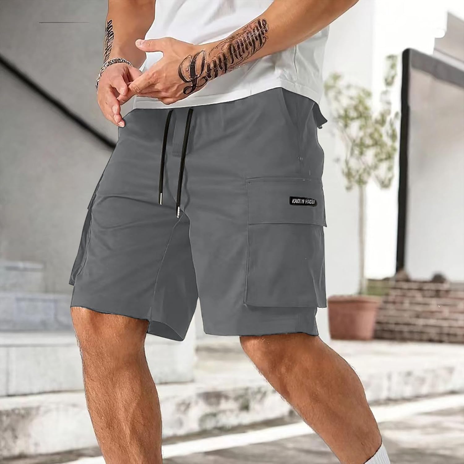 Premium Elastic Cotton Cargo Shorts