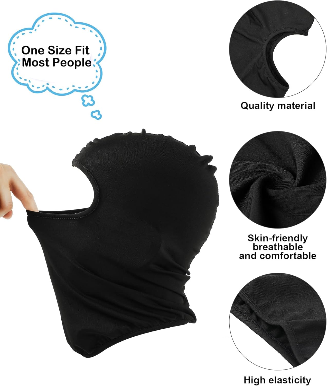 12-Piece Full Face Ski Mask for Men and Women UV Protection