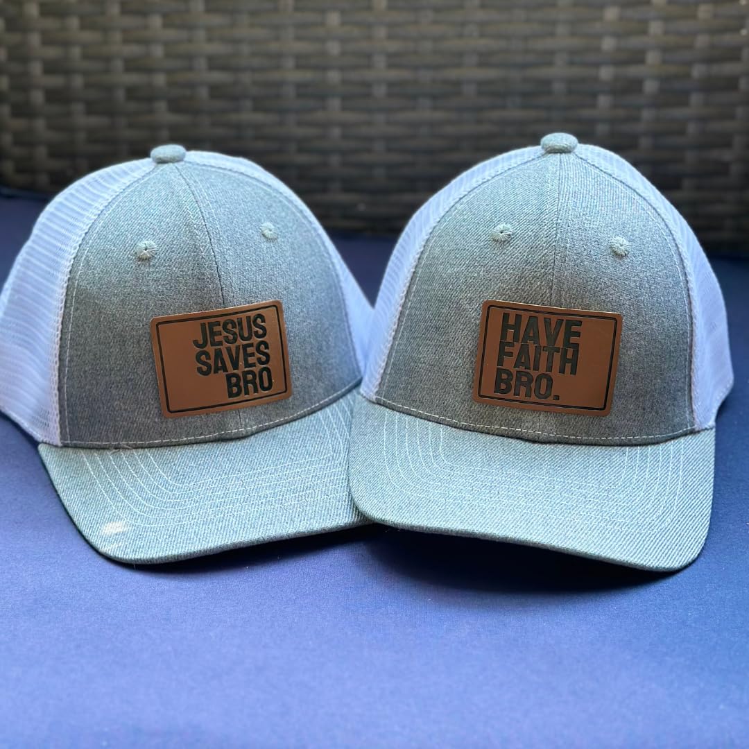 Jesus Saves Bro Kids Faith-Based Matching Hats Pair