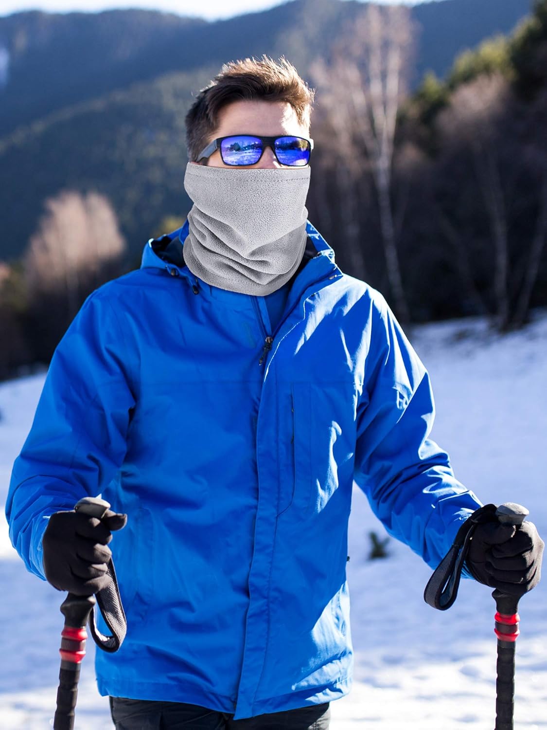 4-Piece Winter Neck Gaiters Soft Fleece Face Coverings