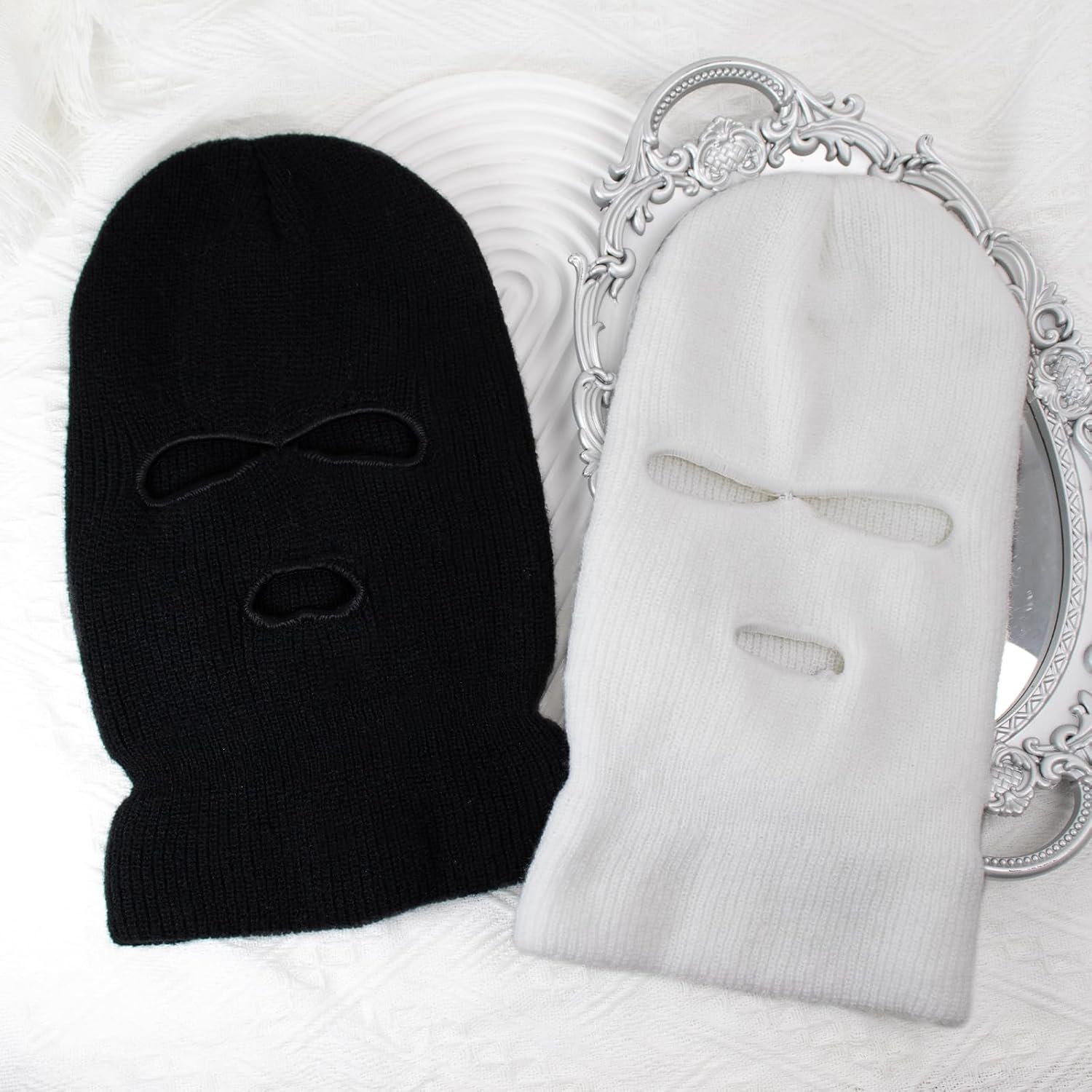 Warm Fashionable 2-Piece Ski Mask Set - Mens Womens Balaclava for Skiing Cycling