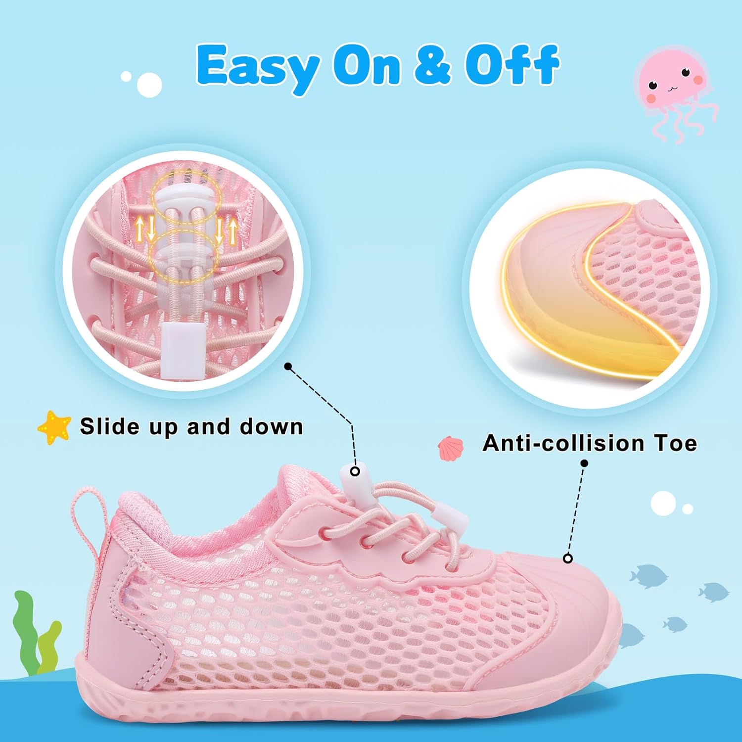 Barney Run Toddler Water Shoes Perfect for Swimming Fun