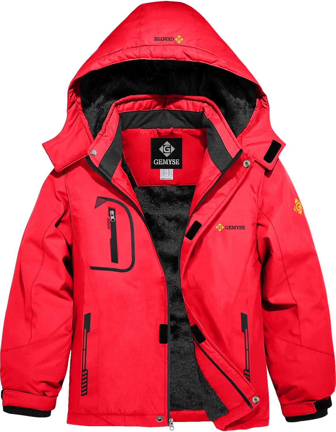 GEMYSE Boys Waterproof Ski Jacket for Winter Wear