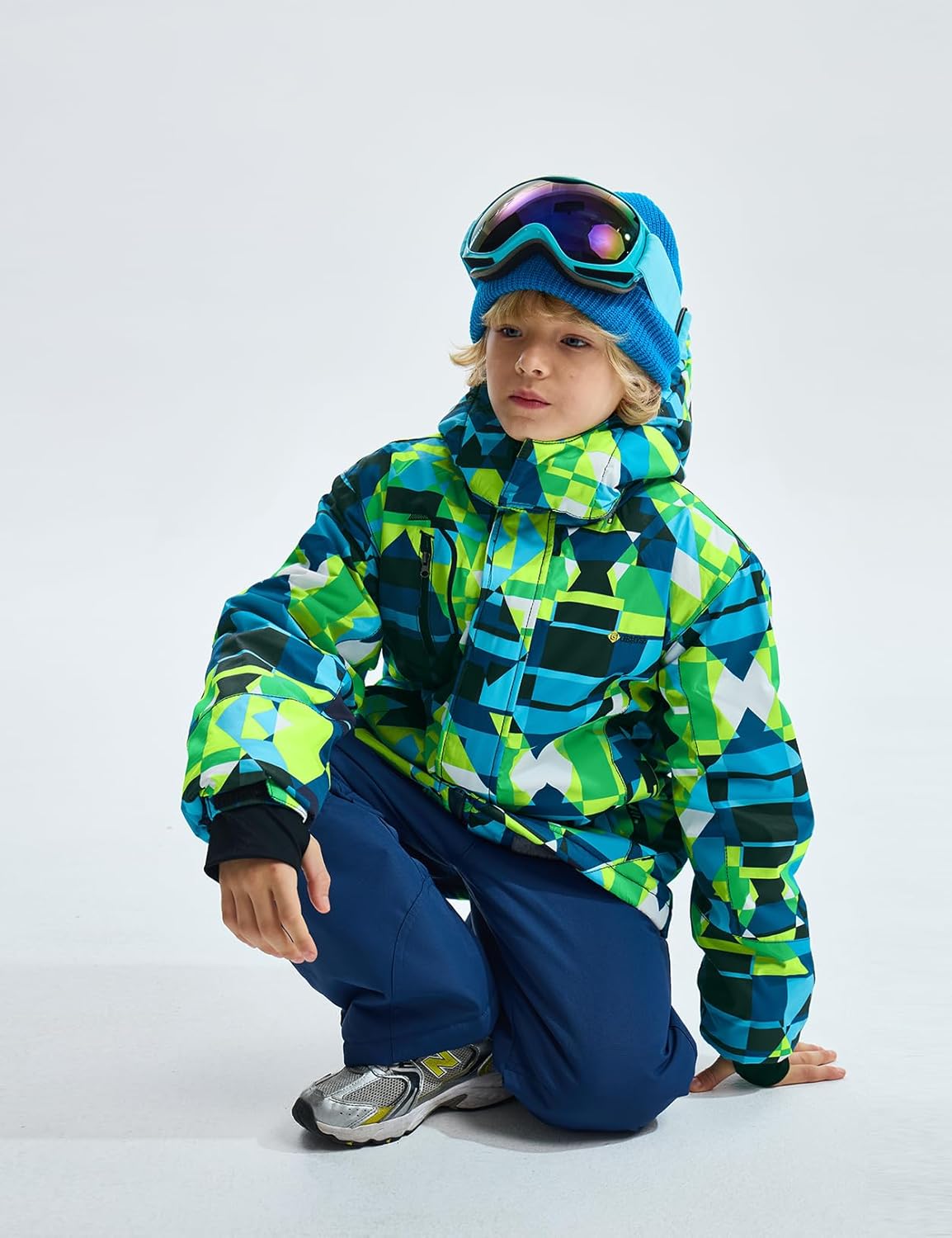 GEMYSE Boys Waterproof Ski Jacket for Winter