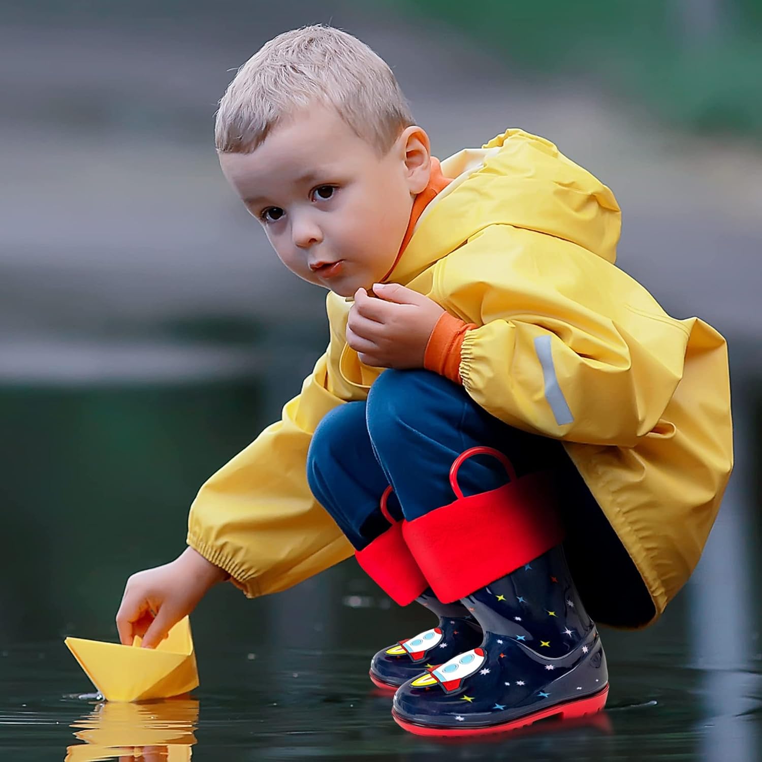 Toddler Rain Boots Waterproof Protection for Girls