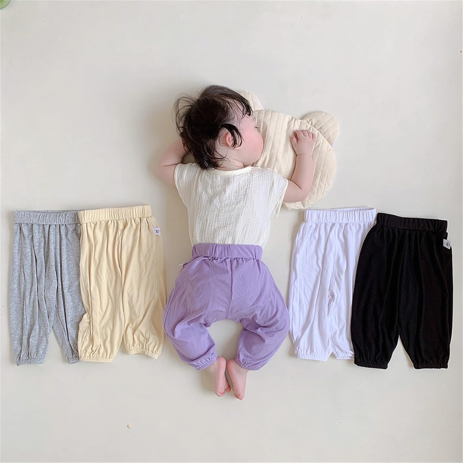 Soft Cotton Harem Pants for Baby Boys Girls Summer