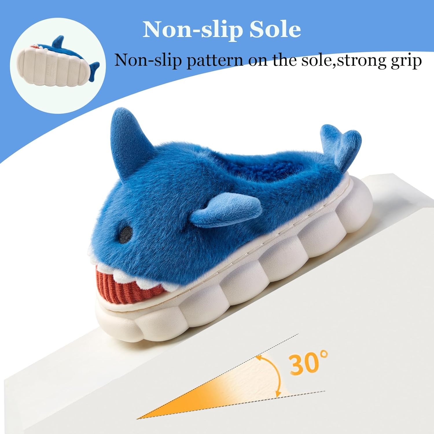 Fiedaz Shark Slippers for Kids Cute and Non-Slip