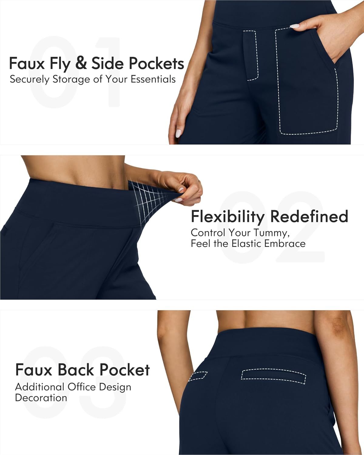 G4Free Yoga Pants Women Wide Leg Stretch Casual with Pockets