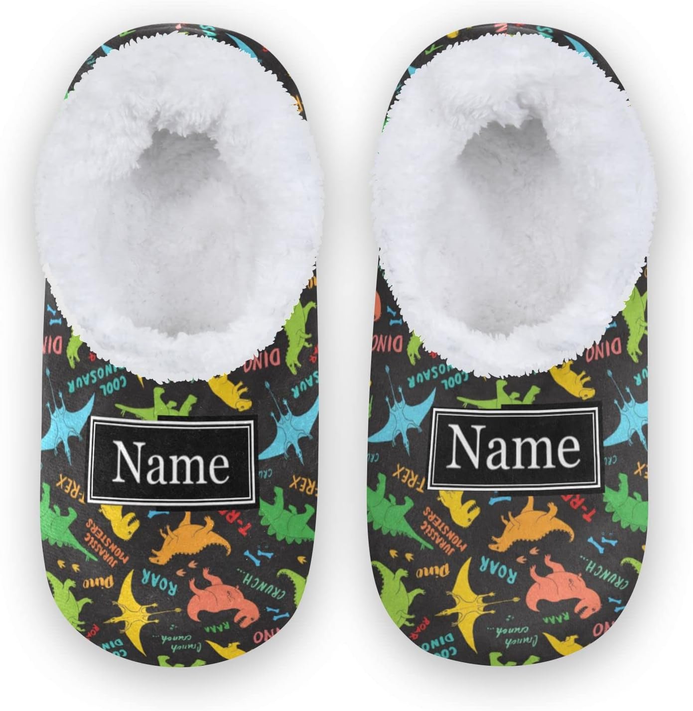 Most Wonderful Time Red Green Buffalo Plaid Slippers