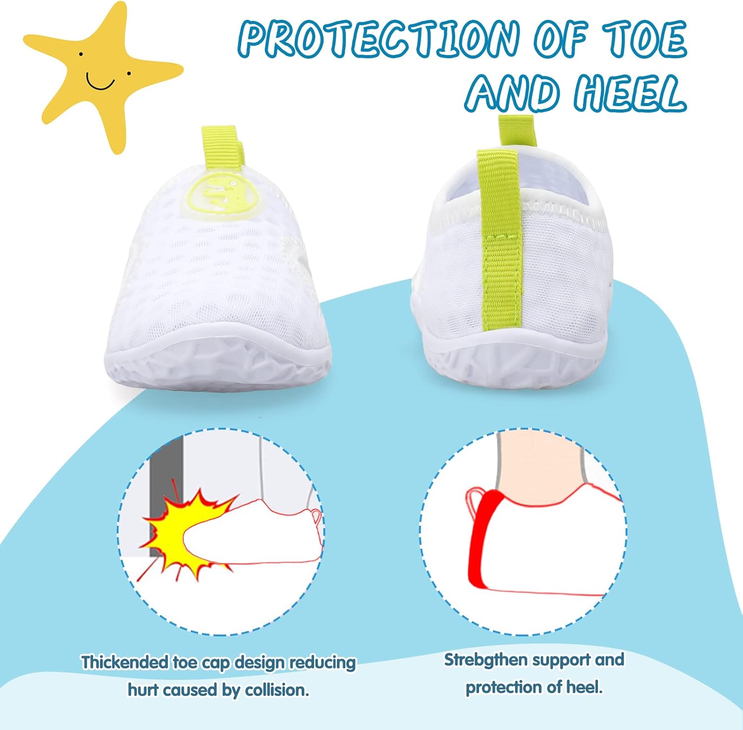 ShopUAL Barefoot Kids Water Shoes Quick-Dry Non-Slip