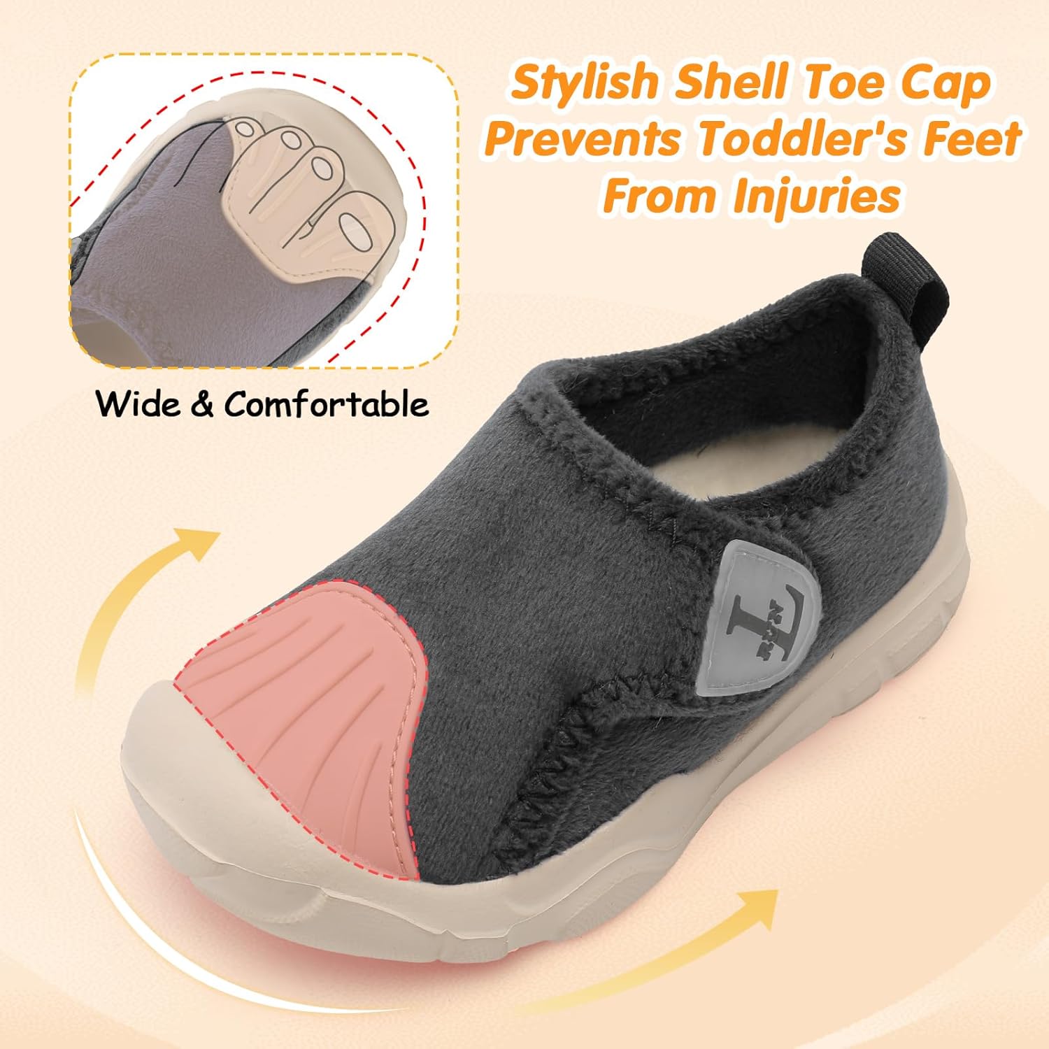 Stylish Soft Toddler Slippers Anti-slip Long-lasting Durable EVA Sole