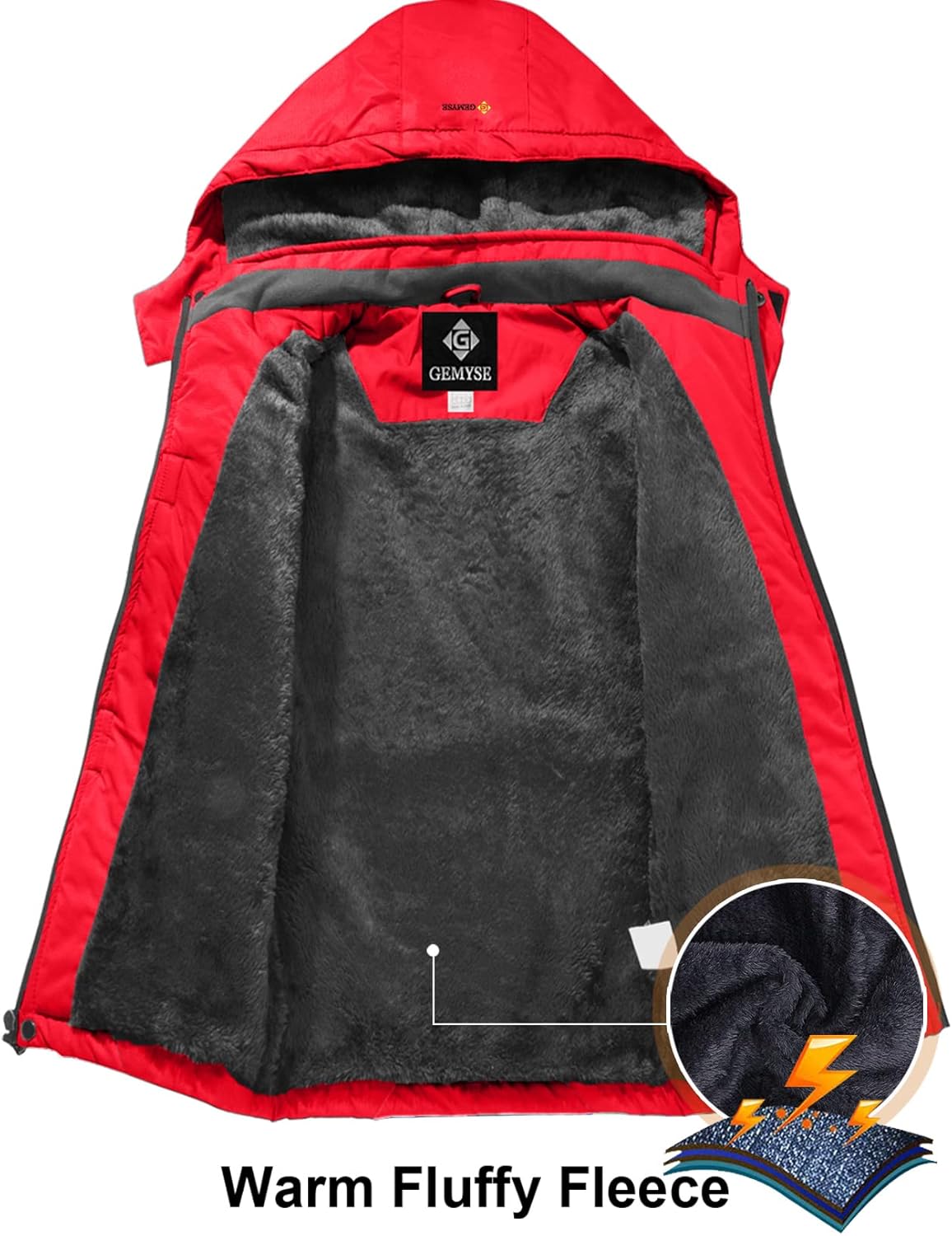 GEMYSE Boys Waterproof Ski Jacket for Winter Wear